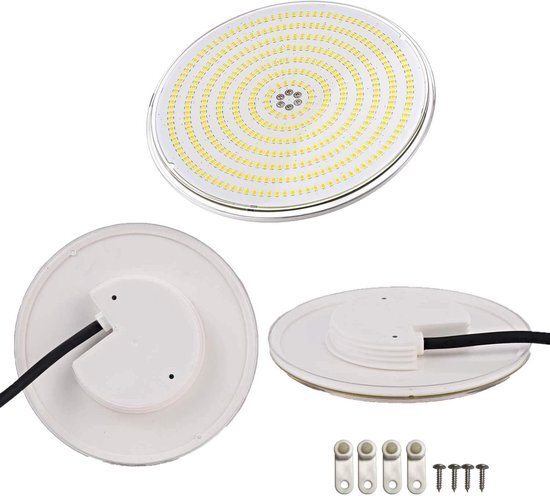 LyLmLe Harz Gefllt LED Poolbeleuchtung, PAR56 35W Ultraflach Poolscheinwerfer (Ersetzt 300W Halogenlampen), 3500lm,140 Abstrahlwinkel,IP68 Wasserdicht,12V AC/DC, 6000K