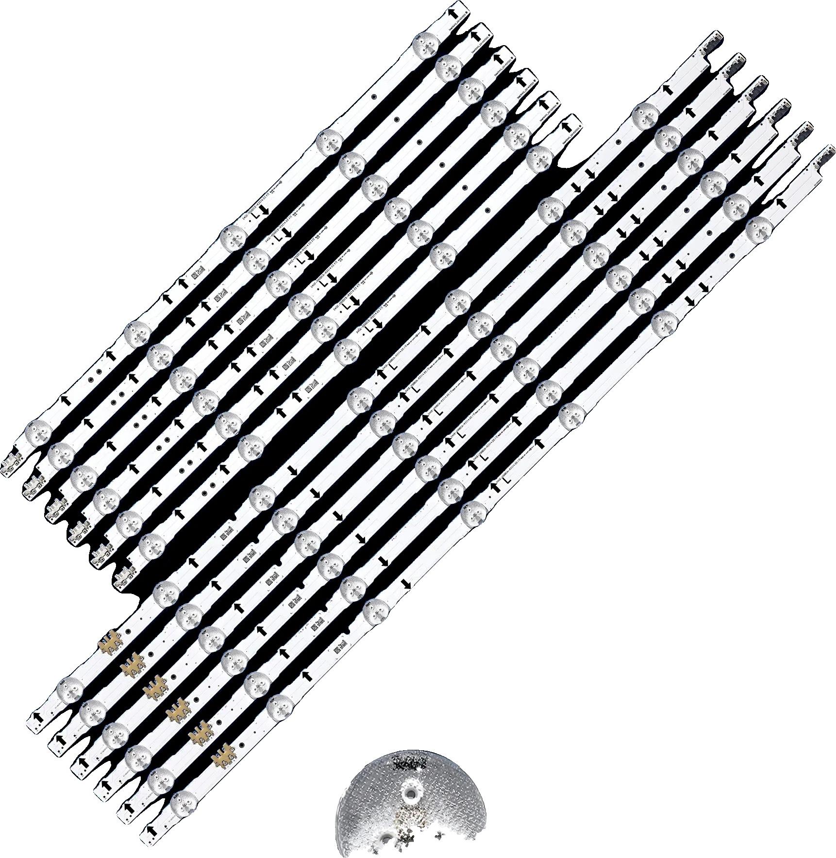 LED pásik, dĺžka 1158 mm, 12 LED korálok, napätie 3 V, kompatibilný s rôznymi 55-palcovými televízormi, čísla modelov 2014SVS55 a D4GE-550DCA-R3