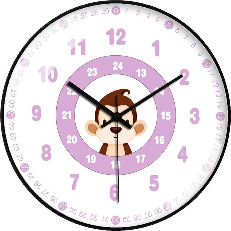 Mmgoqqt 12-Zoll-Wanduhr mit ultraleiser Lernfunktion für die frühkindliche Bildung,12 inches Kau-LA-251215-341