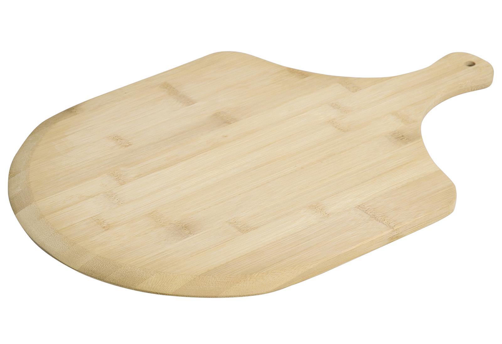 Set Piatti Pizza In Legno Bambù 33 Cm - Con Manico, Tagliere
