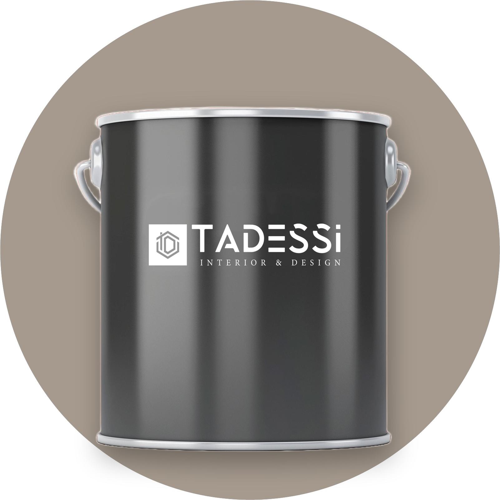 TADESSI Wandfarbe Braun - Sanfttaupe - abwaschbare Innenfarbe matt - Dispersionsfarbe - Geruchsarm und Lösemittelfrei - 2,5 Liter Gebinde TA-05-00562