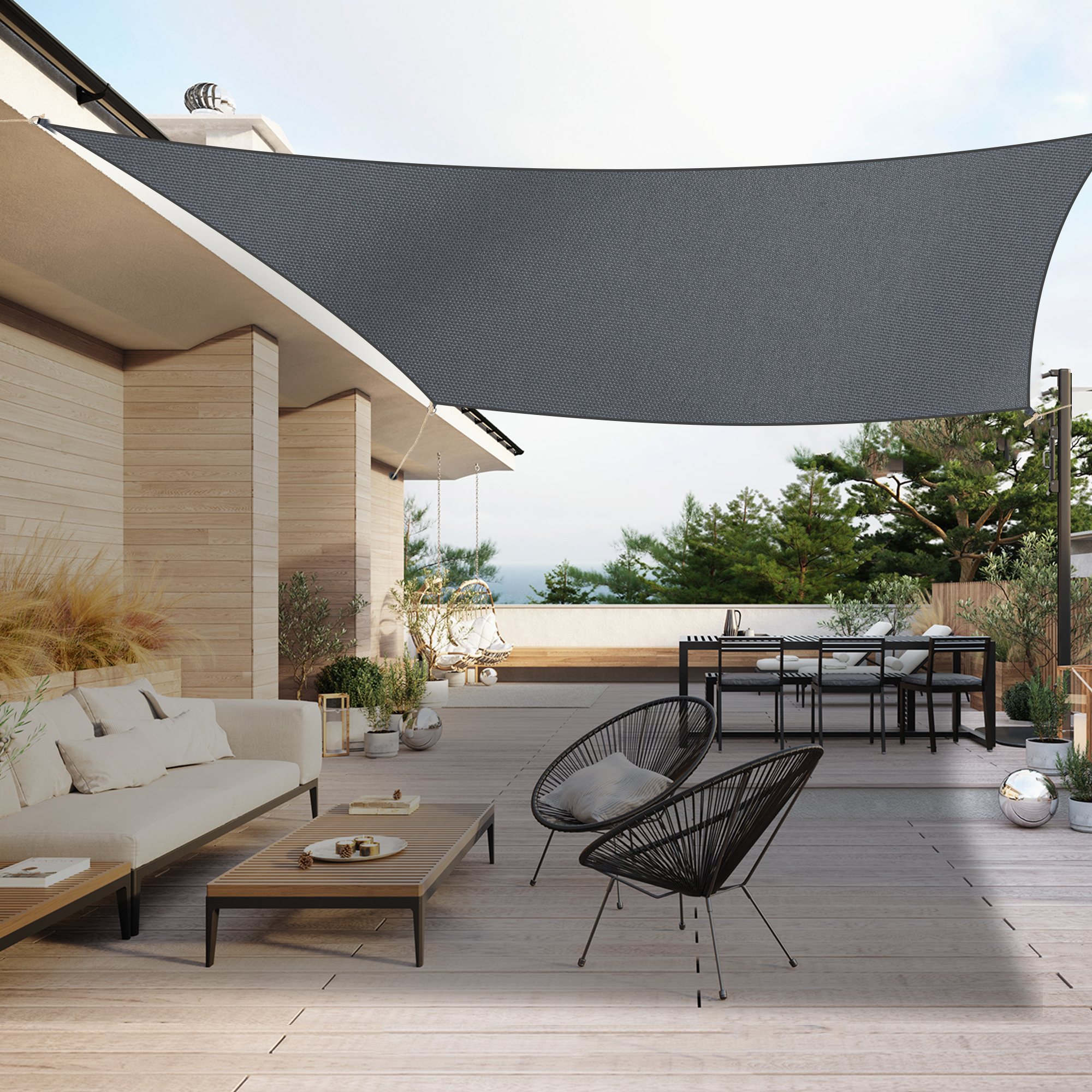 Sonnensegel 3x4,5m Mit UV-Schutz – Schattenspender Für Garten & Terrasse
