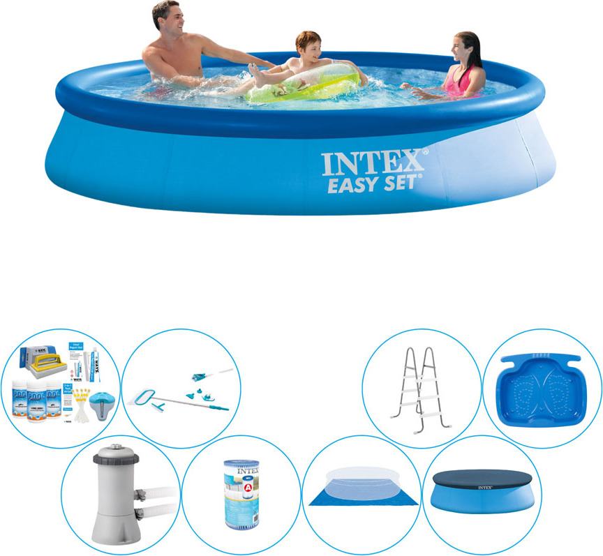 Komfortný balík pre bazén - Intex Easy Set Round 366x76 cm