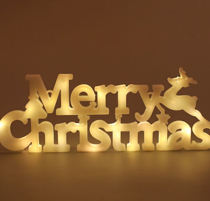 mc star Xmas Schriftzug, Merry Christmas Schriftzug, Merry Christmas LED, Merry Christmas Schild Türschild Buchstaben LED Schriftzug Weihnachtsbaumschmuck, weiss