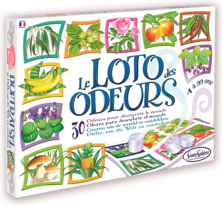 SentoSphere Sentosphère 3900013 Duftlotto, interaktives Sinnesspiel, 30 Düfte erkennen, Geruchsspiel, Duftspiel, Sensorisches Spiel für Erwachsene und Kinder ab 4 Jahren SS101