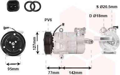 VAN WEZEL 1800K469 Kompresor klimatizácie