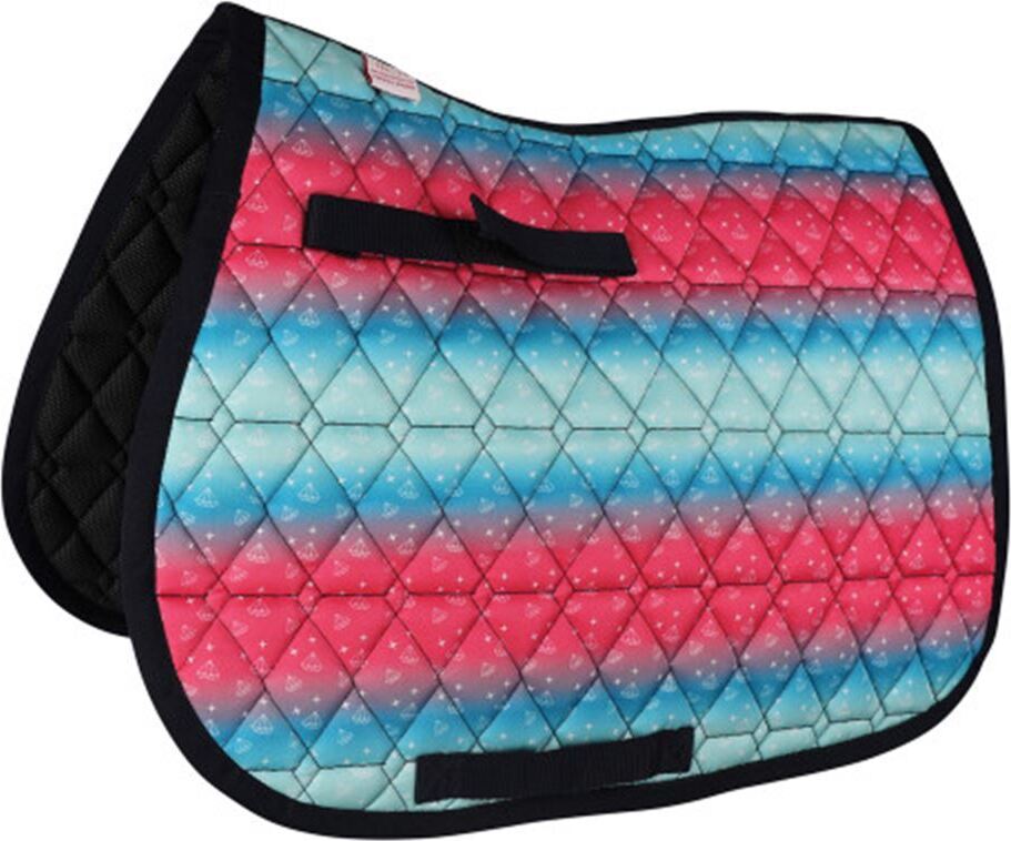 Little Rider - Sattelschutzbezug "Dazzling", Diamant BZ5421 (Pony/Kleinpferd(Cob)) (Petrol/Pink) UTBZ5421