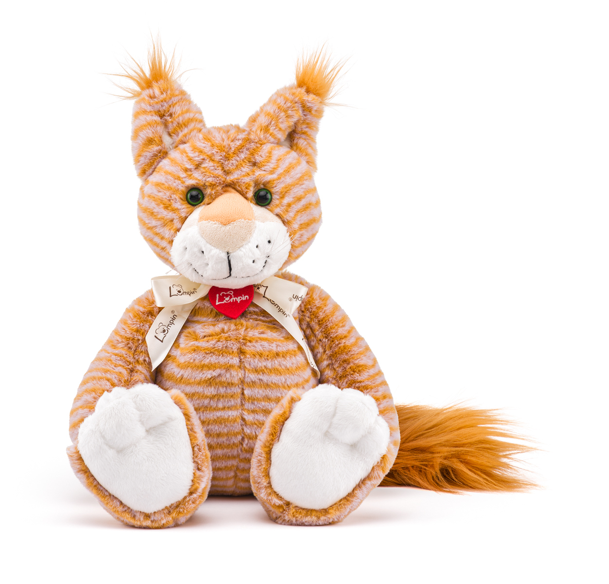 Lumpin Kuschelkatze Dexter - große Plüschkatze 53 cm rot gestreift