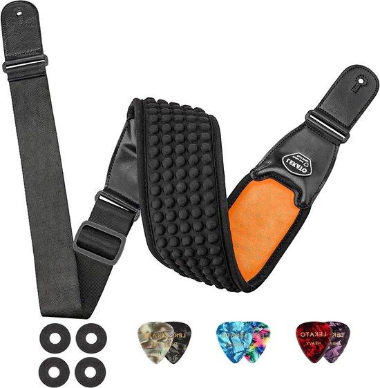 Famanu Gitarrengurt Neopren-Schaum - 3,5'' Breite - Orange SHSHOP