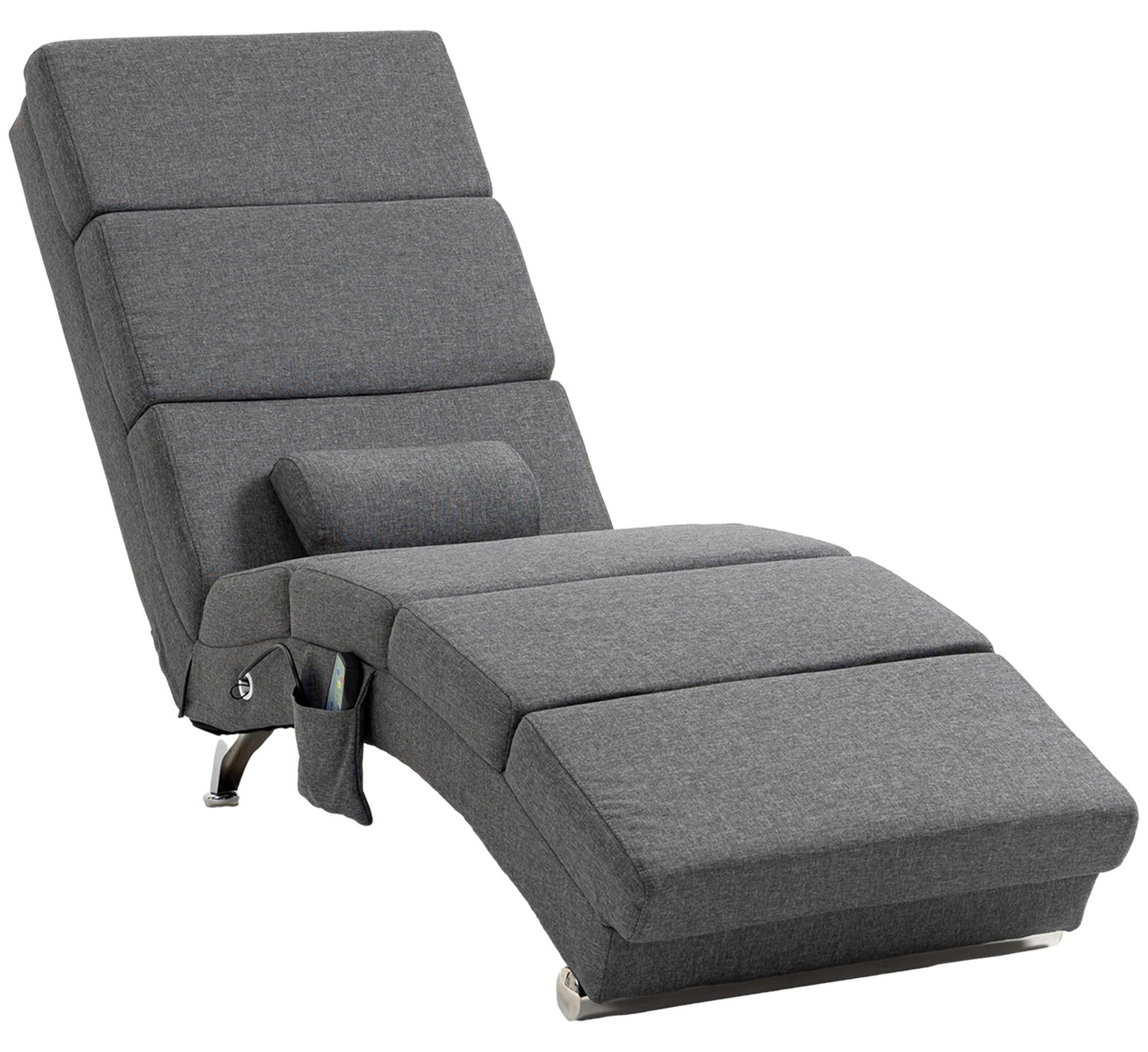 Novavision Massagesessel Relaxsessel Liegesessel 8 Vibrationspunkte, 5 Modi, 8 Vibrationspunkte, 56 x 168 x 84 cm, Grau