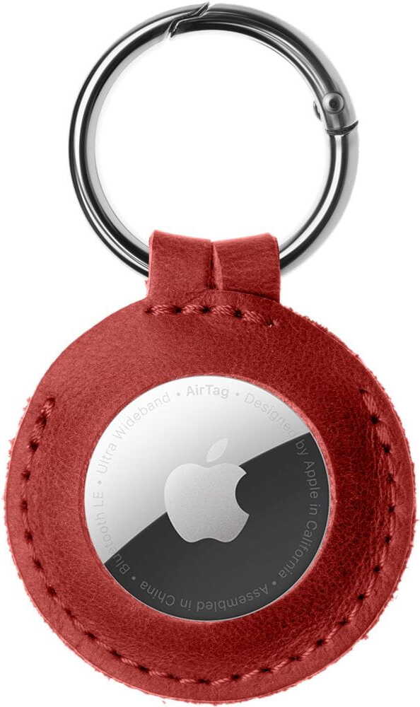 Schutzhülle Fixed Real Leather Case für Apple AirTag, Rot ACPLFICAAP053