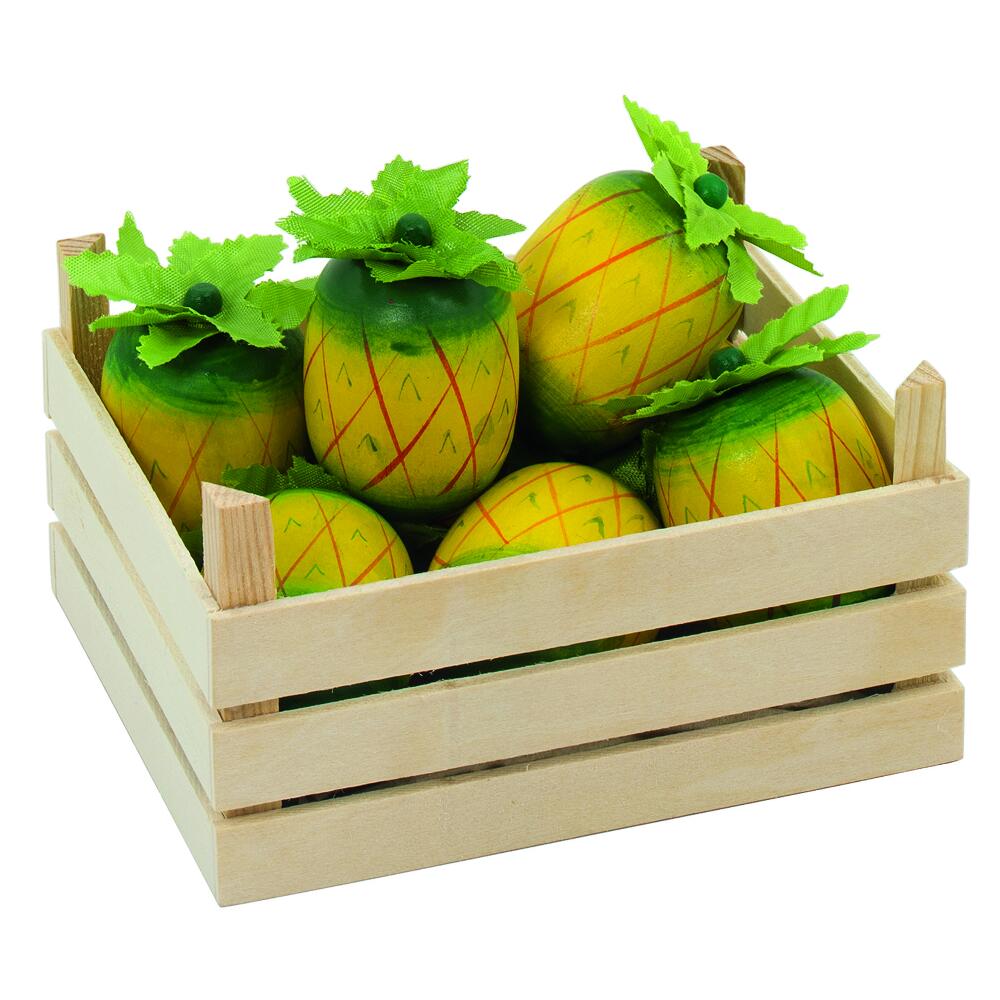 Goki 51669 Ananas, Obstkiste, Kaufladen Zubehör GOK51669