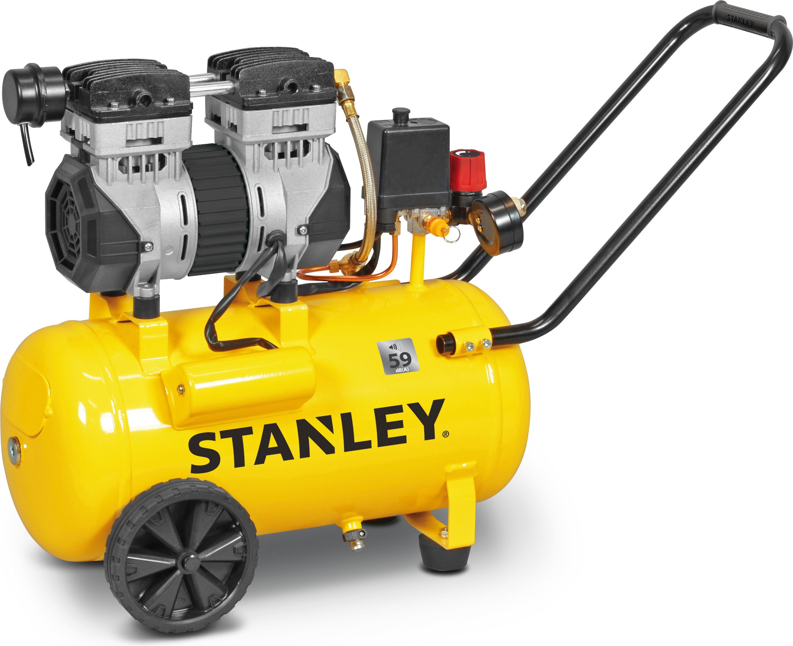Stanley ölfreier Kompressor 24L 1.3Km 8Br 150L/Min schallgedämpft