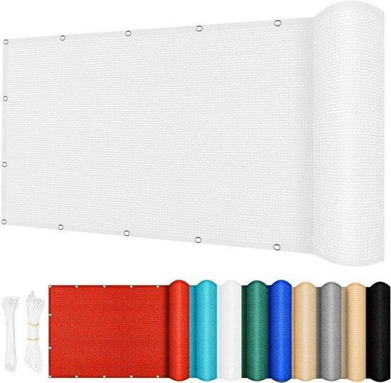 OEM Schattenschutz für Terrassen - Befestigung für Außenbereich - Kühle HDPE-Textilie - 50 x 220 cm - Weiß 2026