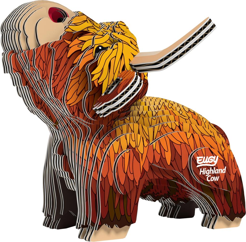 Eugy 3D Puzzle Highland Cow - Karton Tiermodell Spielzeug 5314006