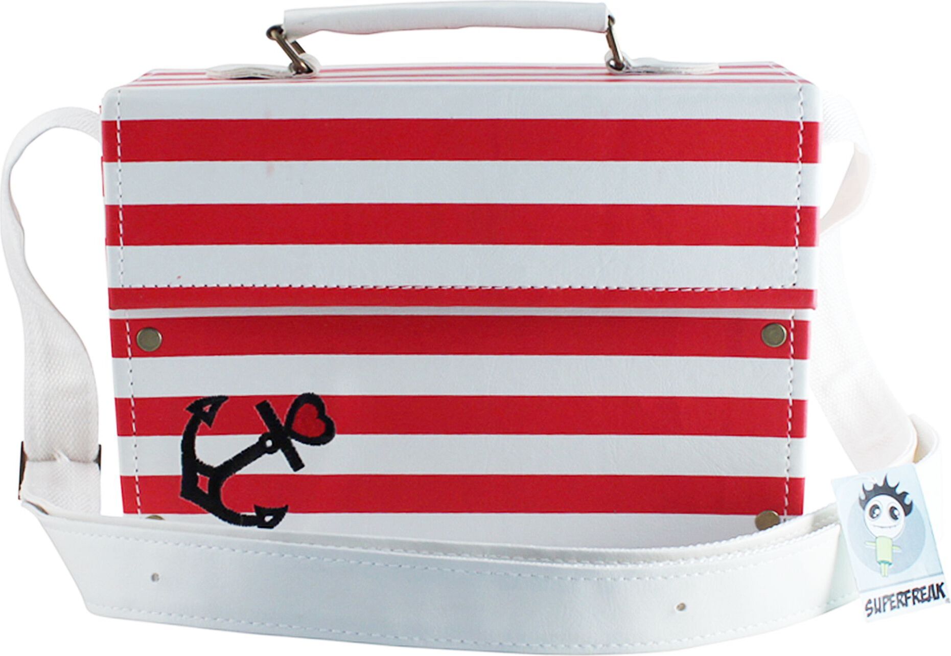 Freak Scene Koffertasche mit Anker- rot-weiß gestreift K-097-06-00
