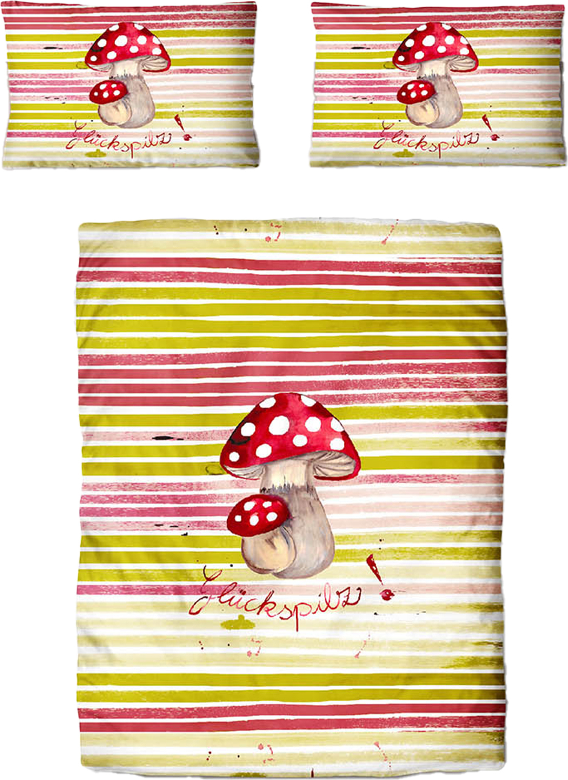 Traumschloss Renforcé Kinder Bettwäsche - Glückspilz 100 x 135 cm Glückspilz 6955