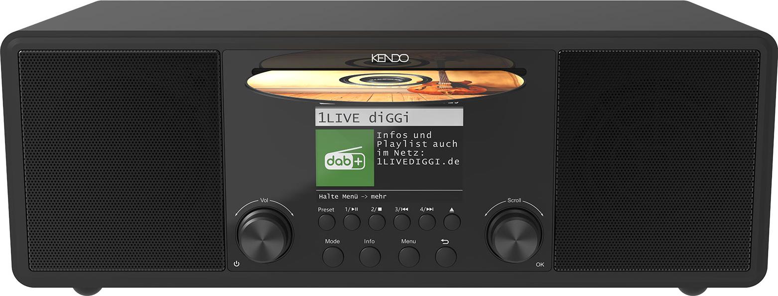 KENDO DAB Radios IR DAB Radio+ XL 25EX, Farbe:Schwarz 12170004477