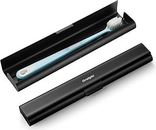 Akhan Oralphi Alu-Zahnbürstenetui, Tragbares Reiseetui aus Aluminium für Handzahnbürsten – Leicht, Hygienisch & Langlebig, Ideal für Reisen, Camping, Business & Badezimmer-Schwarz 174813869