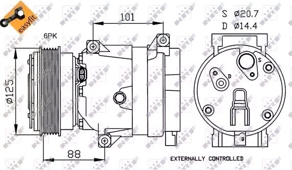 NRF 32231 V5 Klimaanlage Klimakompressor PAG 150