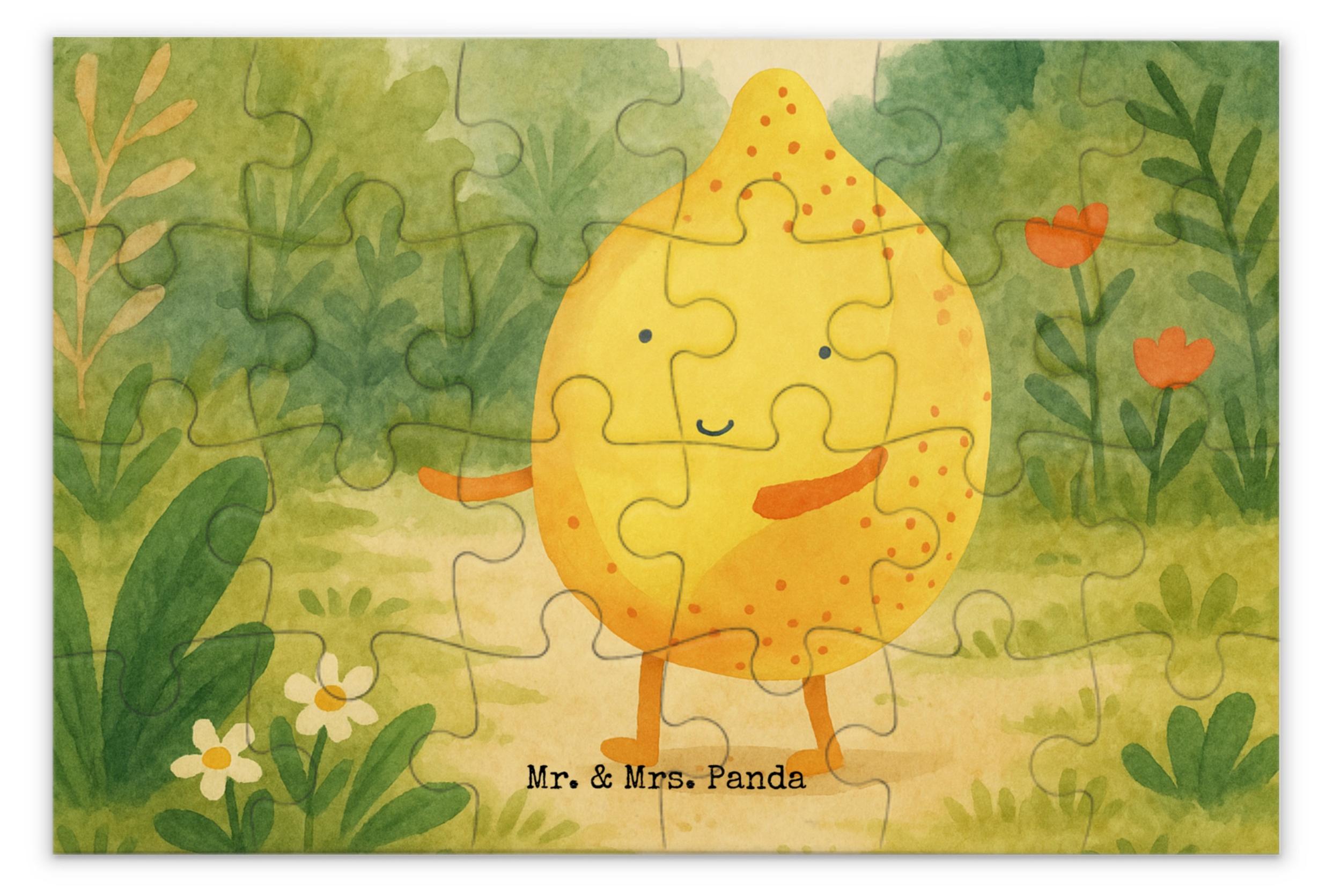 Mr. & Mrs. Panda Puzzle Beste Freunde Zitrone Design 24 Teile - Weiß - Geschenk, Fehlende Keywords, 1000, Lustige Sprüche, 500, 1500, 300, 2000 PD-1922154-STANDARD