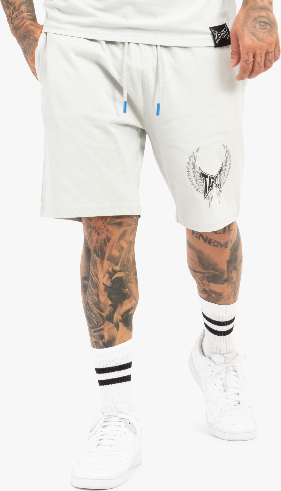 Herren Shorts normale Passform TILLUSION SHORTS Light Grey/Black/Blue L Tapout 940089