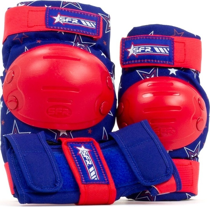 Stateside Skates SFR 3-teiliges Schutzset AC650 Rot/Blau