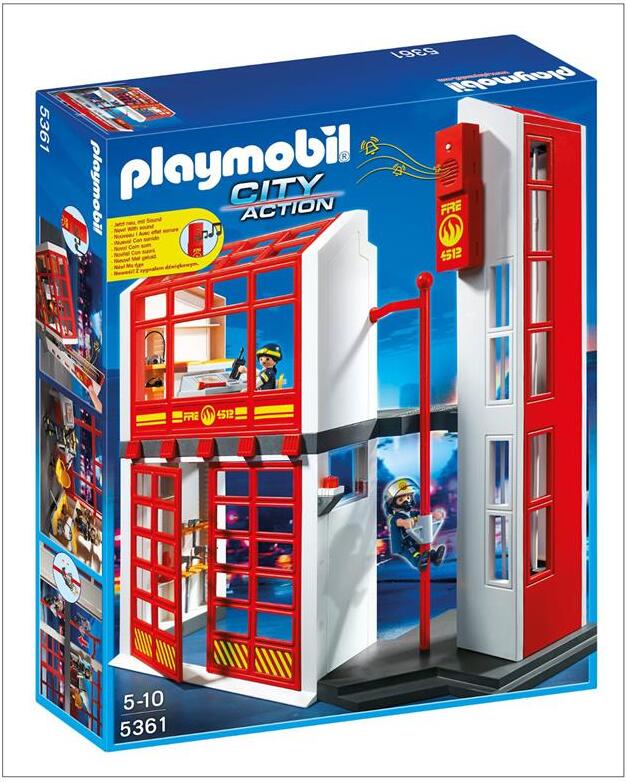 PLAYMOBIL 5361 - Feuerwehrstation mit Alarm r107323