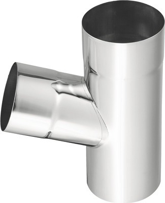 Zambelli Rohrabzweig Titanzink rund 72° für Rinnengröße 250 mm Abzweig Ø 60 mm 137080-60-72