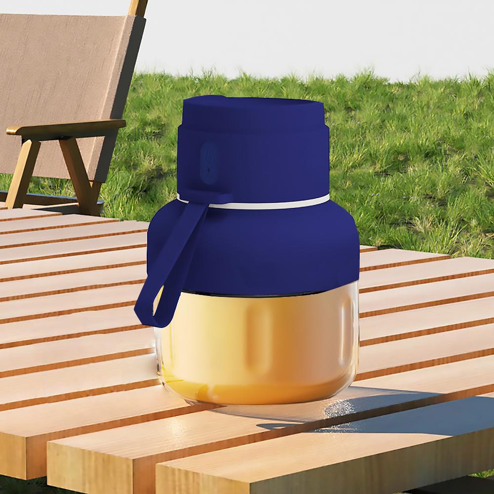 360Home Entsafter Tragbarer Entsafterbecher Elektrischer Entsafterbecher Eis-Crusher-Mixer Obst- und Gemüsesaftpresse 850ml Blau /DDJML8/