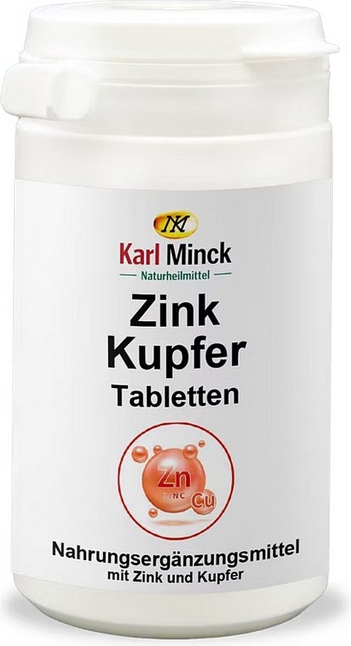 Karl Minck Zink 15 mg + Kupfer – 100 Tabletten 507