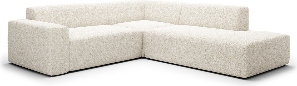 Petits-meubles Ecksofa rechts 5-Sitzer Truhe Torino Beige