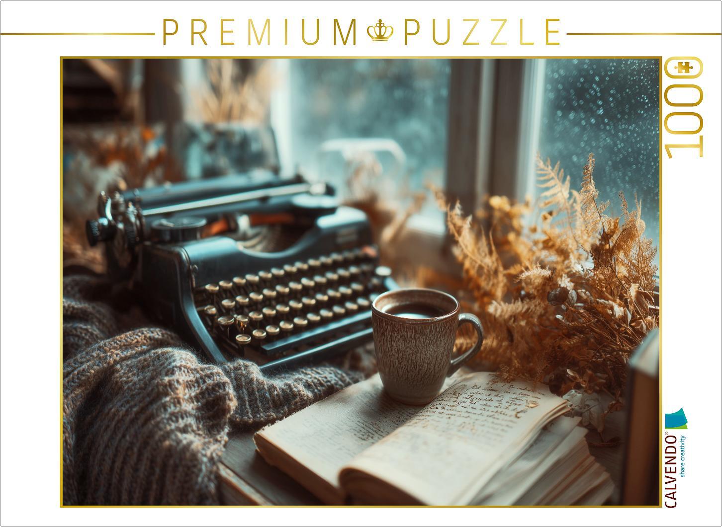 CALVENDO Puzzle Zwischen vergilbten Seiten flüstert die Zeit | 1000 Teile Lege-Größe 64x48cm Foto-Puzzle für glückliche Stunden