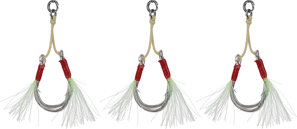 Gistuch 3pcs Sea Fishing Troll künstlicher Köder Salzwasser Köder Scharfe Haken mit Barb Tackle7/0#