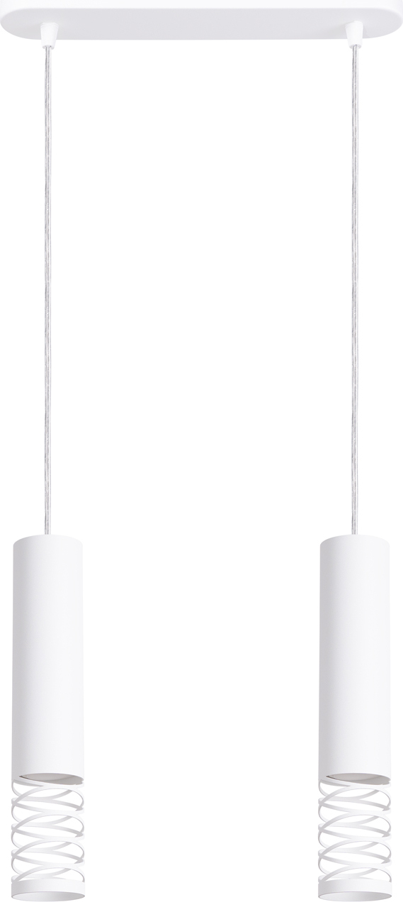 Pendelleuchte LAMI 2 weiß 2xGU10 10W Stahl 125x6x33cm Sollux Lighting