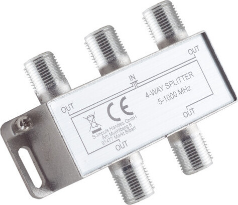 Kabelbude.eu F-Serie; Stammverteiler; 4-fach; 5-1000 MHz, 85 dB KB85520-A02
