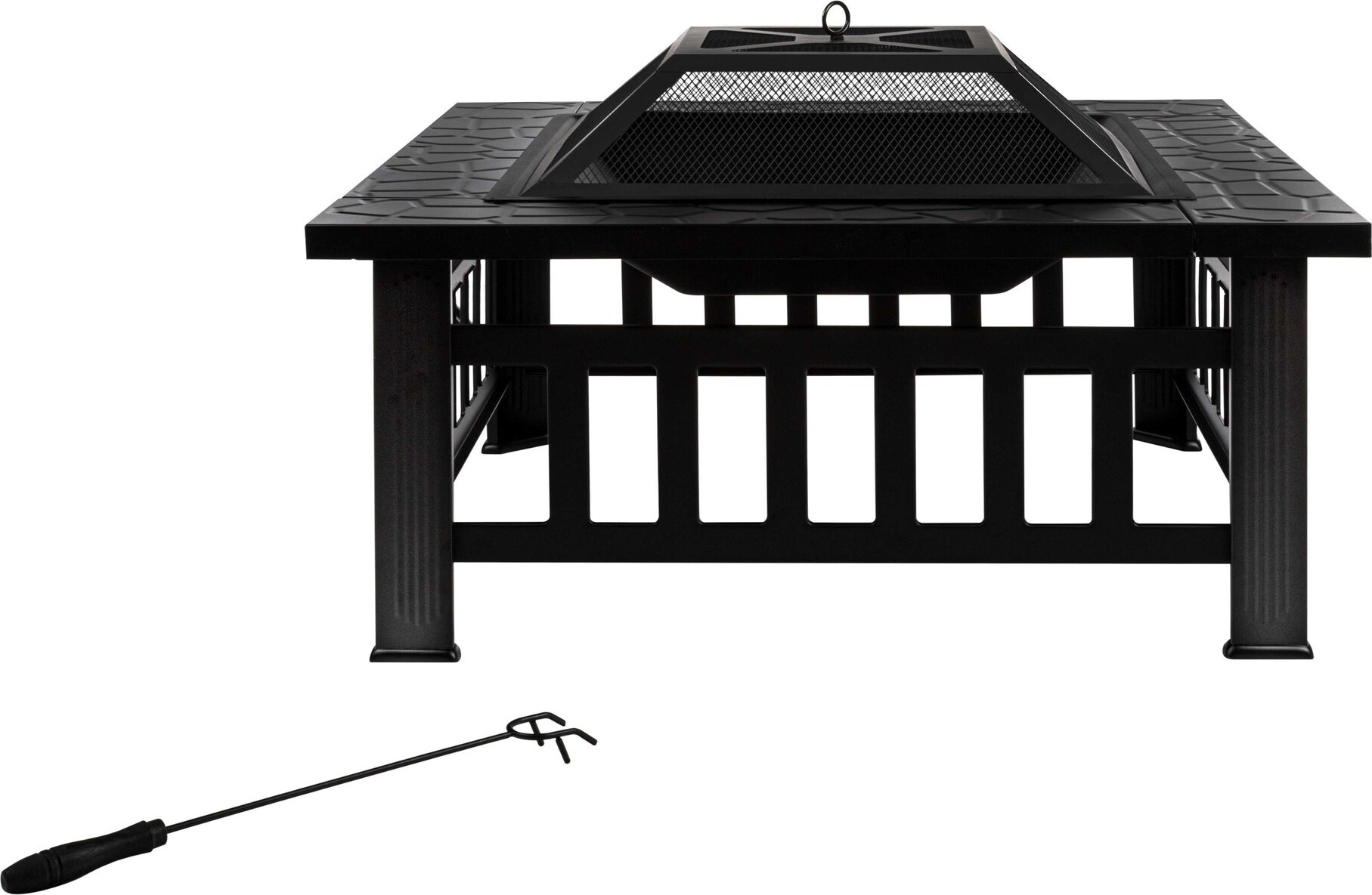 HI Feuerstelle in Steinoptik 81 x 81 x 45 cm Feuer-Stelle 64153