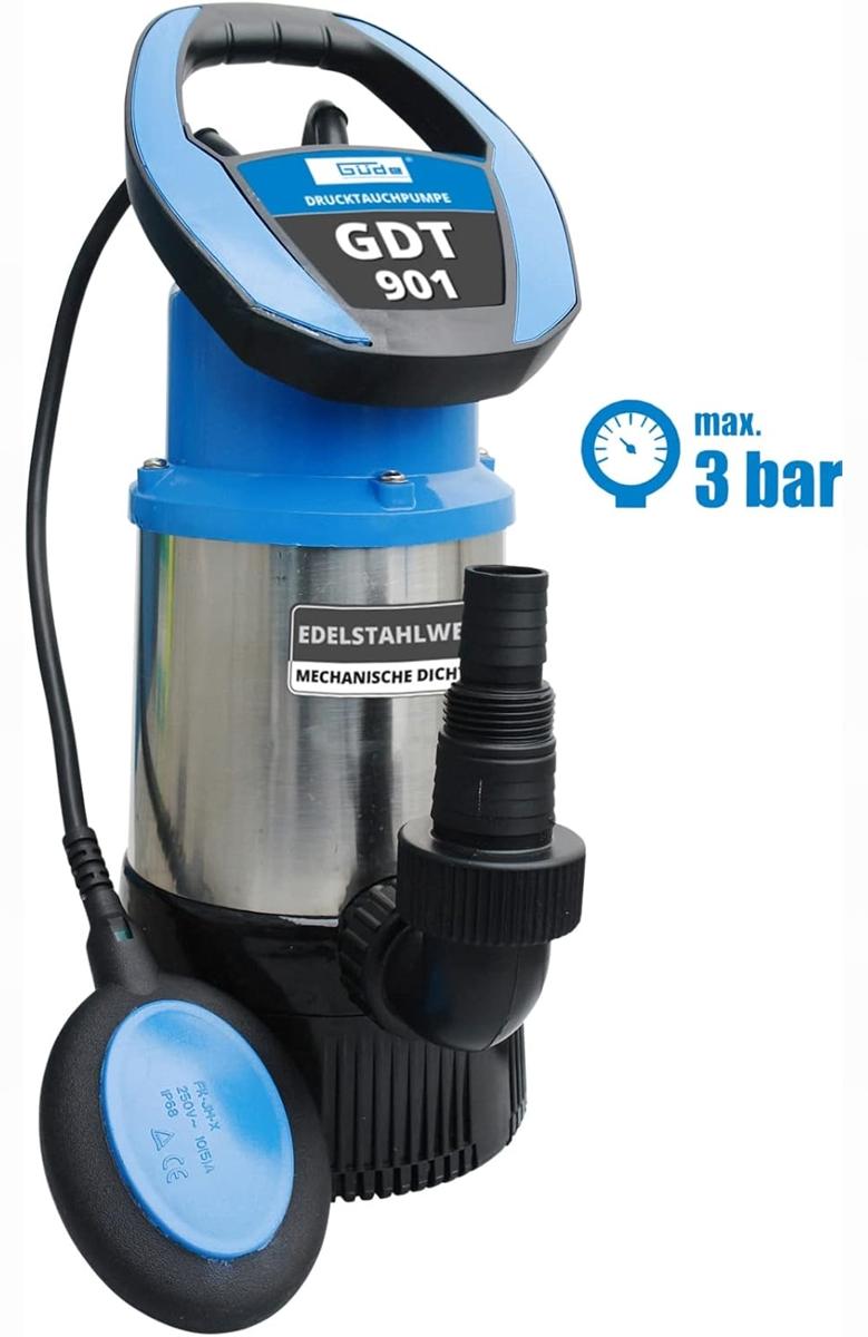 Güde Drucktauchpumpe GDT 901 800 W, 5500 l/h, Förderhöhe 30 m, 3 bar,