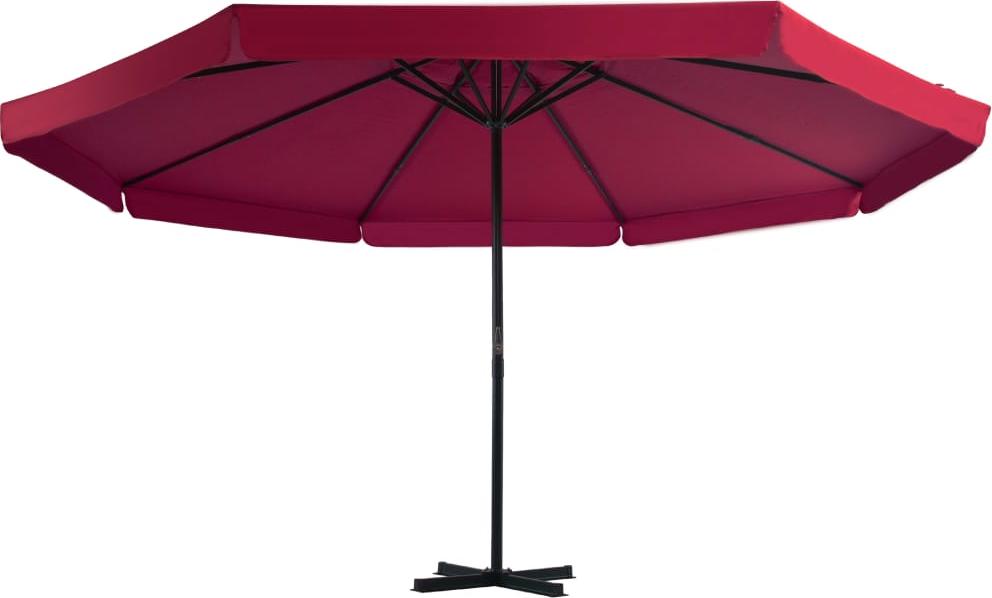 vidaXL Slnečník s prenosným stojanom na slnečník červený