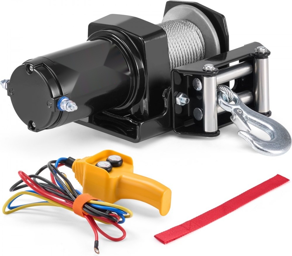 StarTech Elektrische Seilwinde 12V DC 907kg - Motorwinde 7-strängig - Hochleistungs-Elektrowinde für Lkw und Anhänger - Robust und zuverlässig ATVGSSJP2000PXII1V9