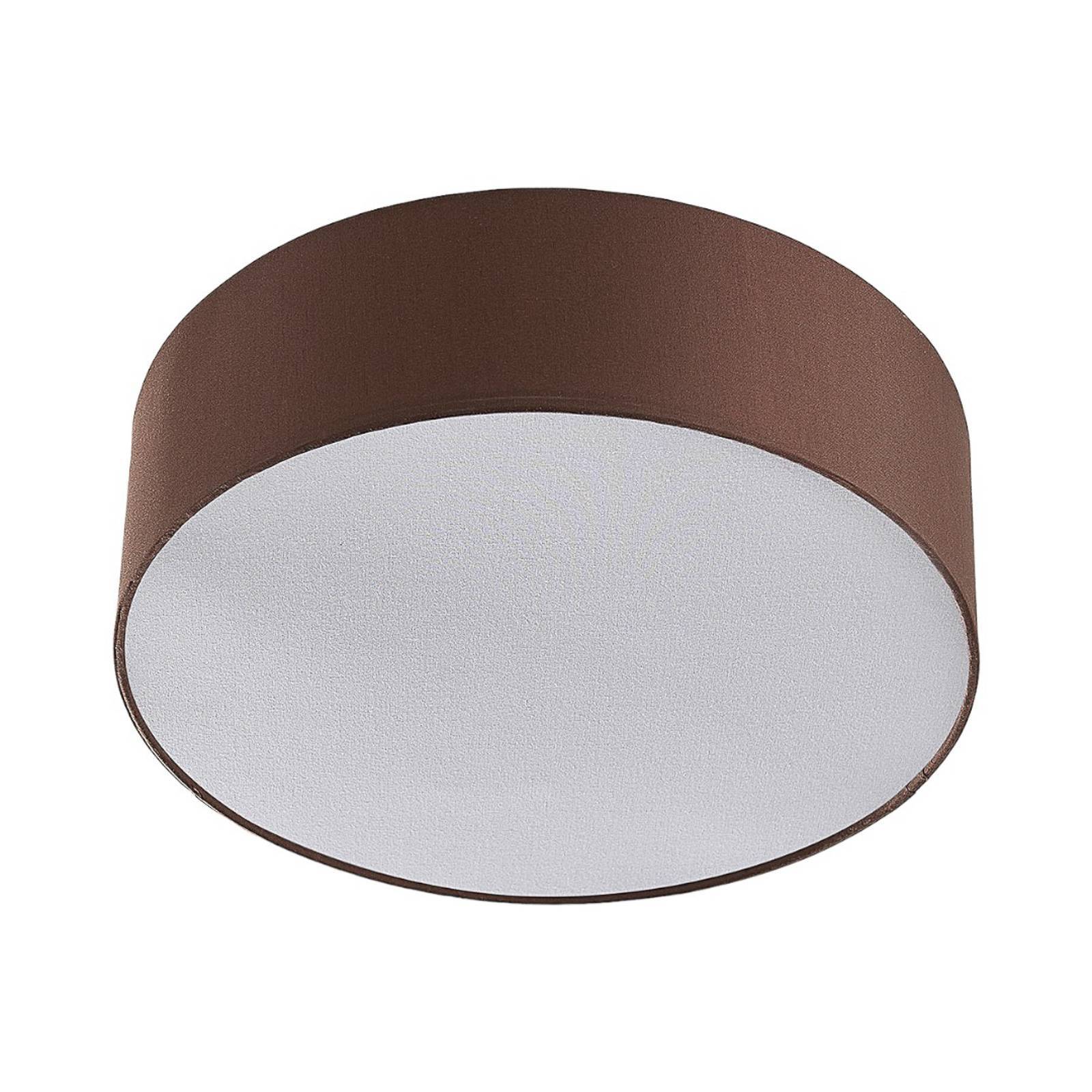 Lindby Deckenleuchte Sebatin, Ø 40 cm, hellbraun, Stoff, E27 9620335