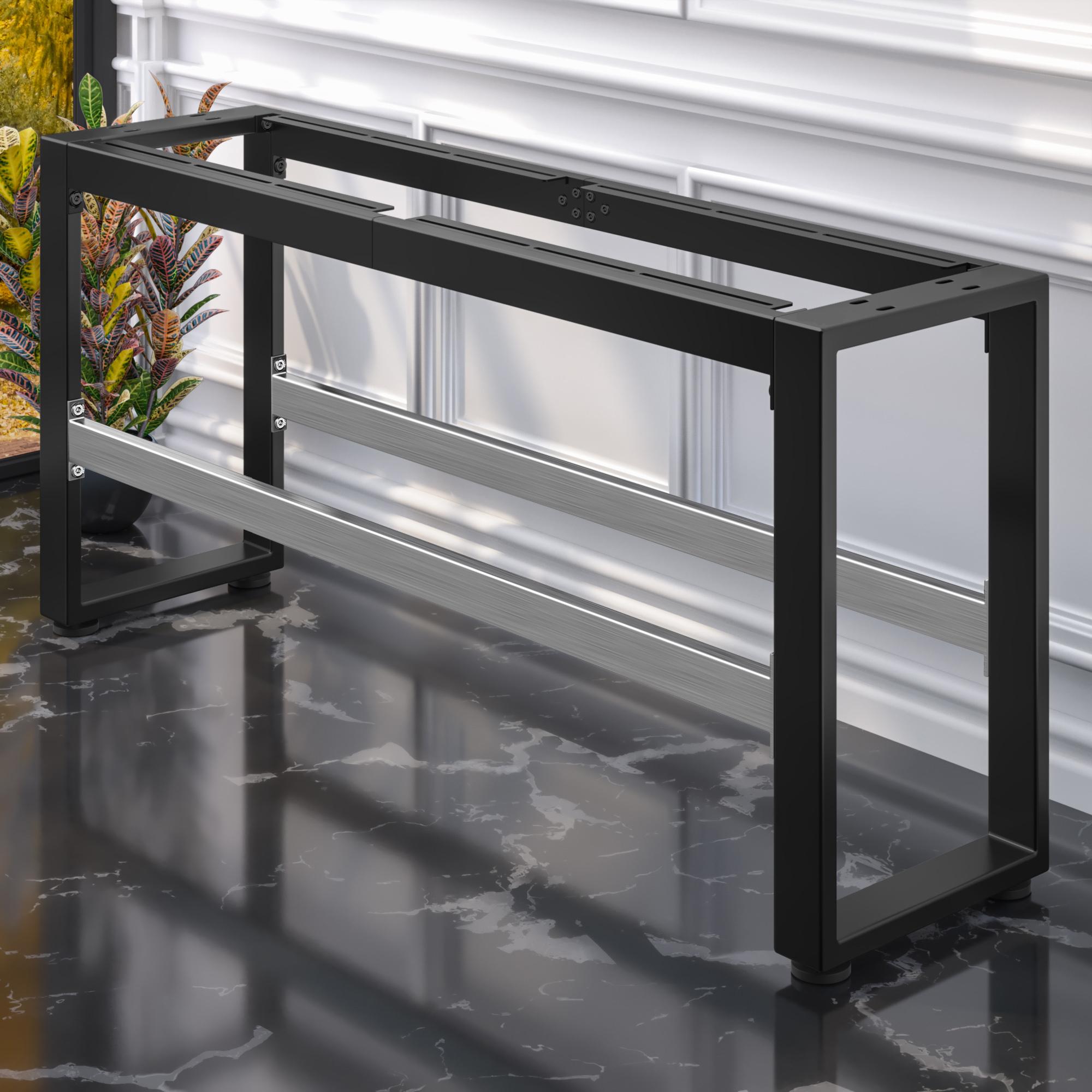 GGM Moebel International MORENA | Hochbankgestell L: B:H 159 x 40 x 73 cm | 6 cm | Schwarz | Gastro Hochbankgestell, Bistro Hochbankgestell, Hochbankgestell, Kufen MorenaV159.2G40.6.73.S