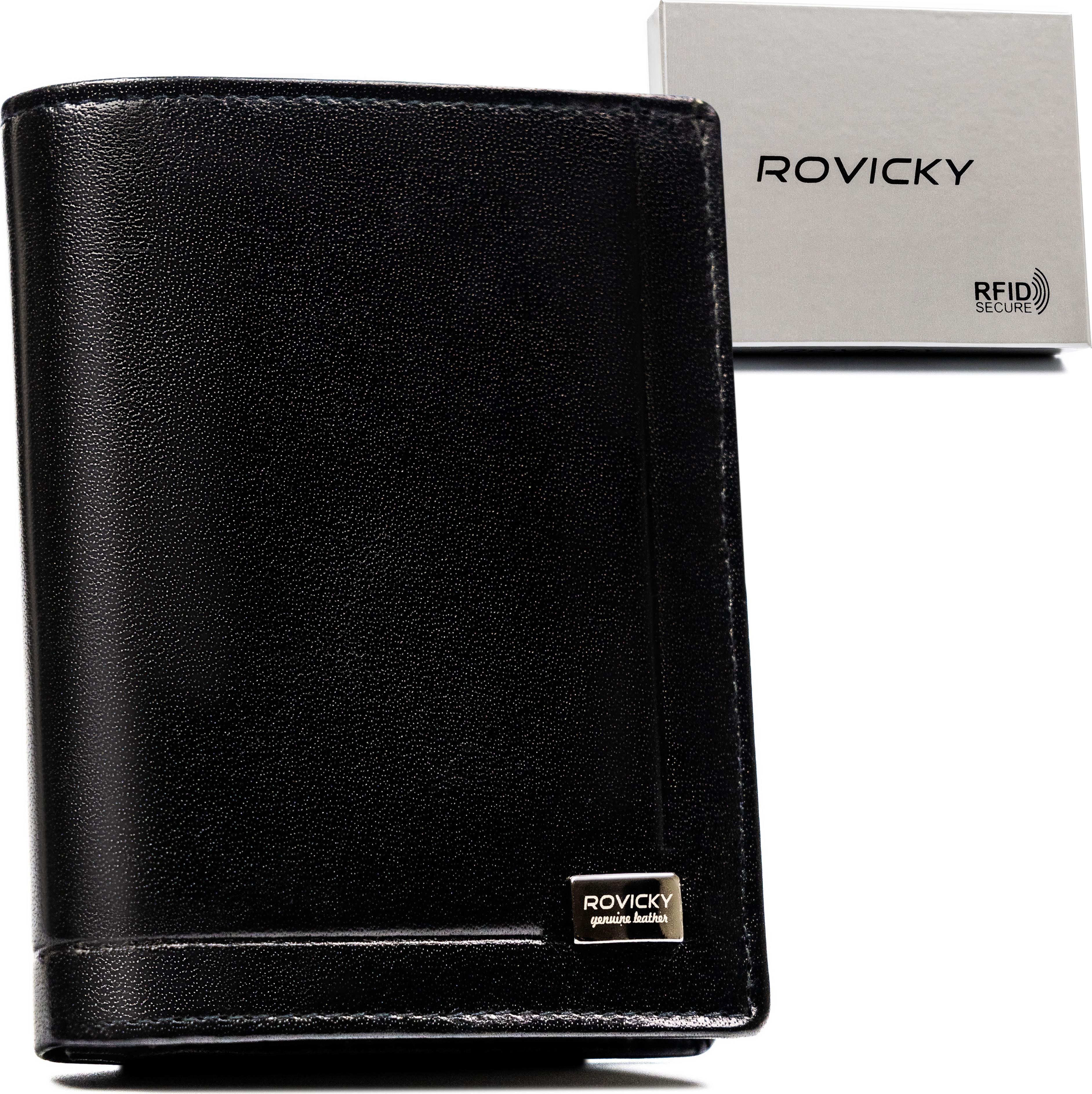 Herren Leder Geldbörse PC-027-BAR-0346 Schwarz