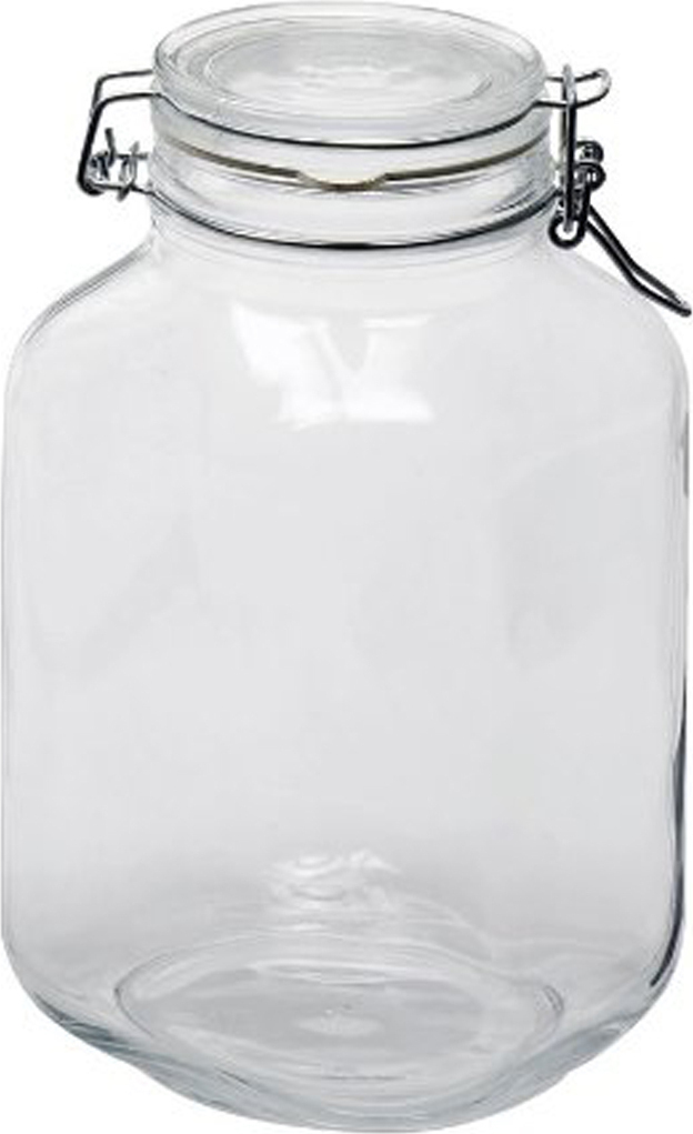 Bouteille "Swing" BORMIOLI ROCCO 1 Litre - Verre Transparent 4 Pans Avec Bouchon Mécanique à étrier - Lot De 20 Pièces - 5