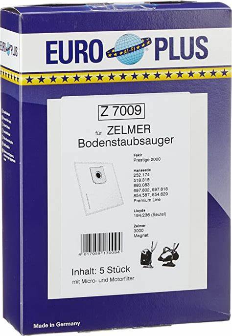 Conny Clever® "20" Staubsaugerbeutel Z 7009 passend für Zelmer 2000 Serie, Zelmer Cobra Serie, Zelmer 321 Serie, Zelmer Elf Bonus, Zelmer 3000 Serie, Fakir 2000, Fakir 2021804 065