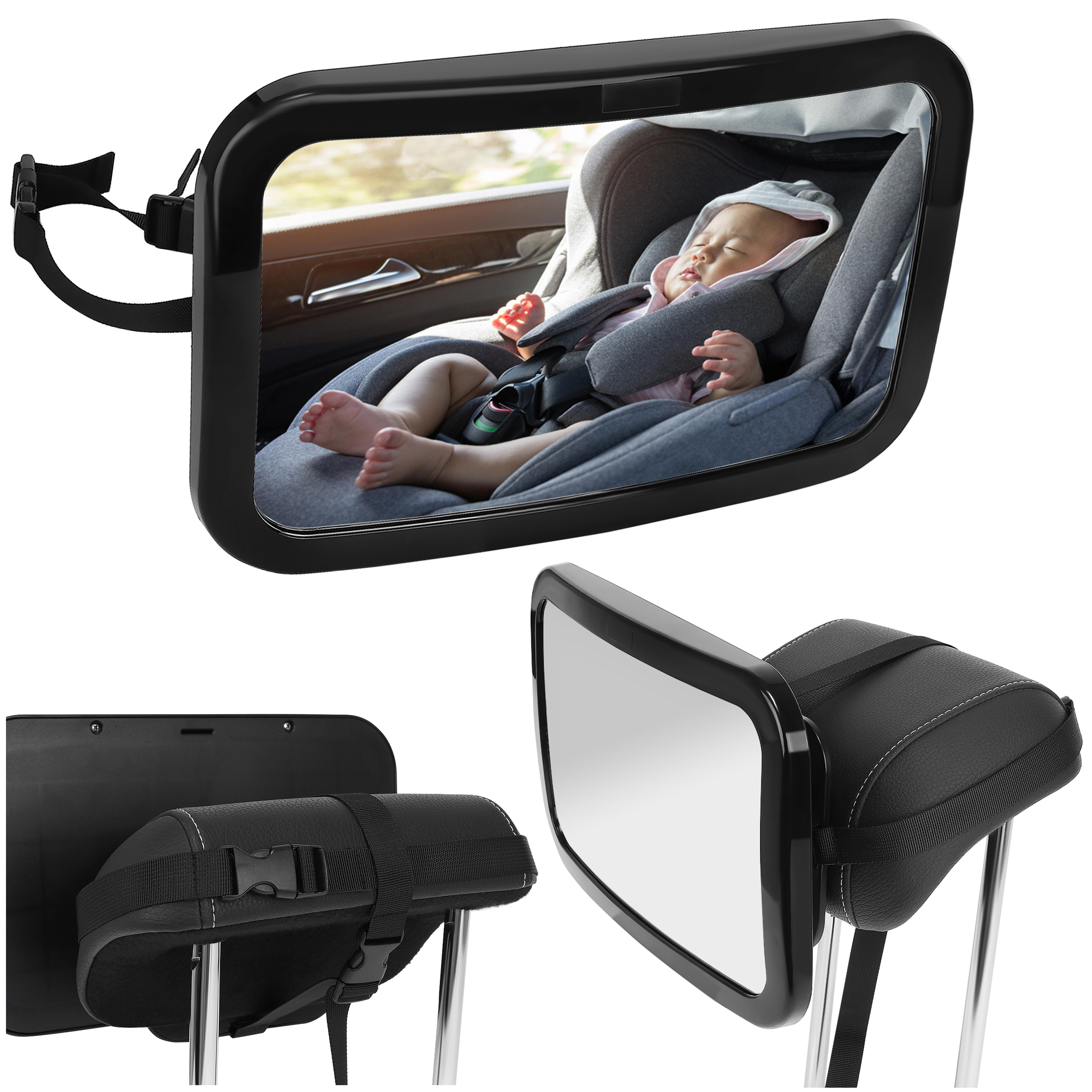 Rücksitzspiegel fürs Baby,360° Baby Autospiegel,Schwenkbar Auto