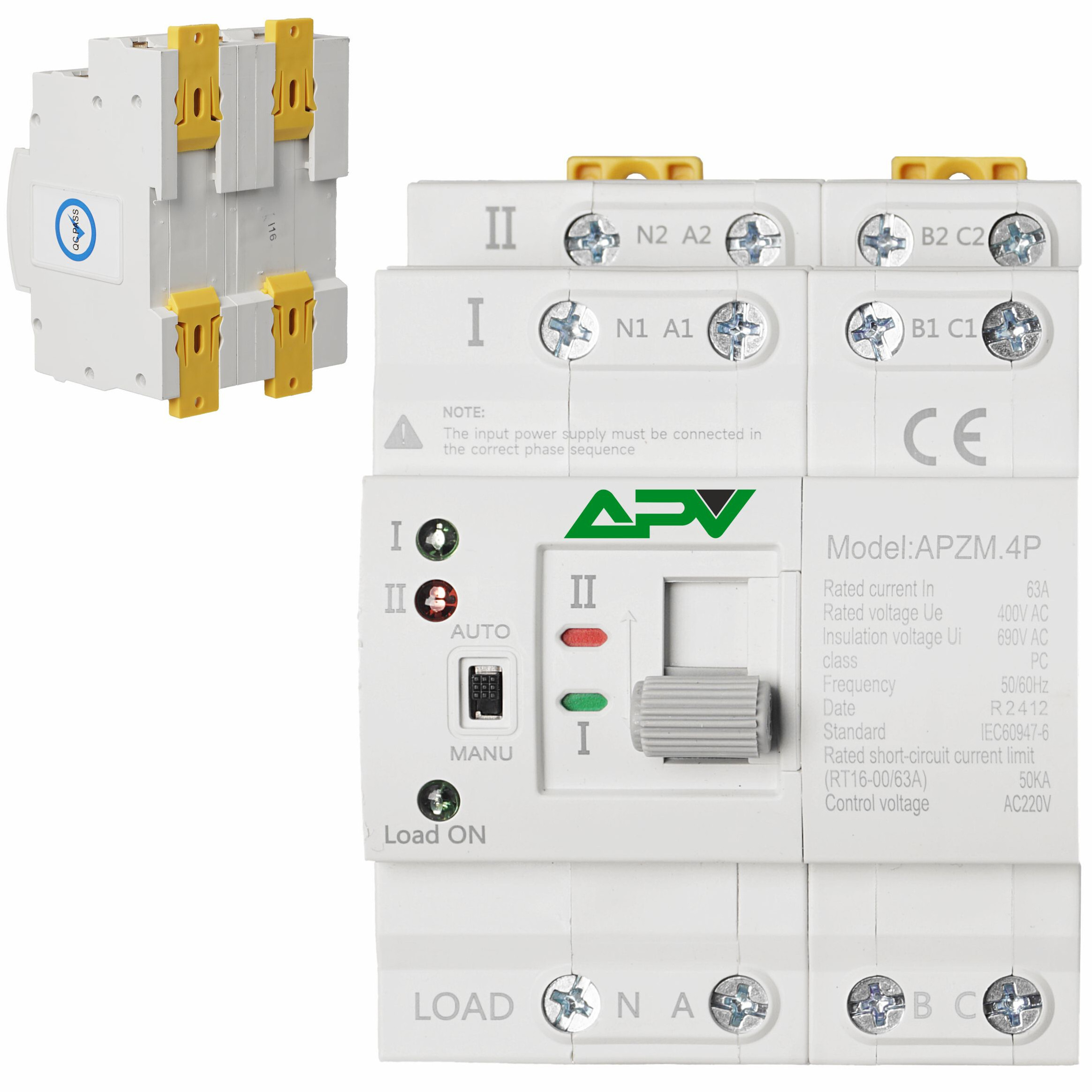 Adelid Dual Power Automatischer Transferschalter Umschalter Wahlschalter 4P 63A PV