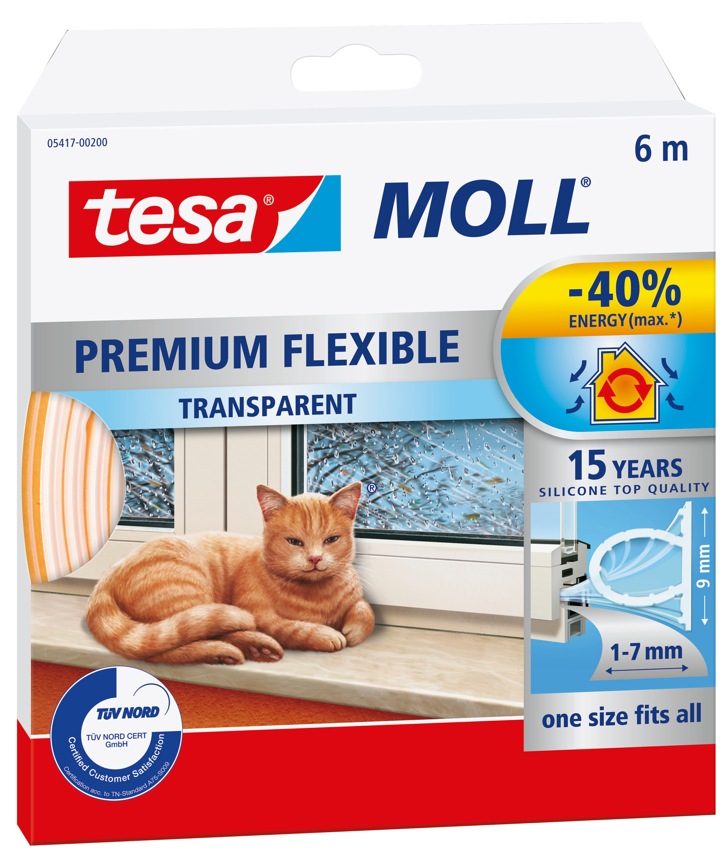 tesamoll Thermo Cover Fenster-Isolierfolie, 1,7 x 1,5 m, 1,7 x 1,5 m