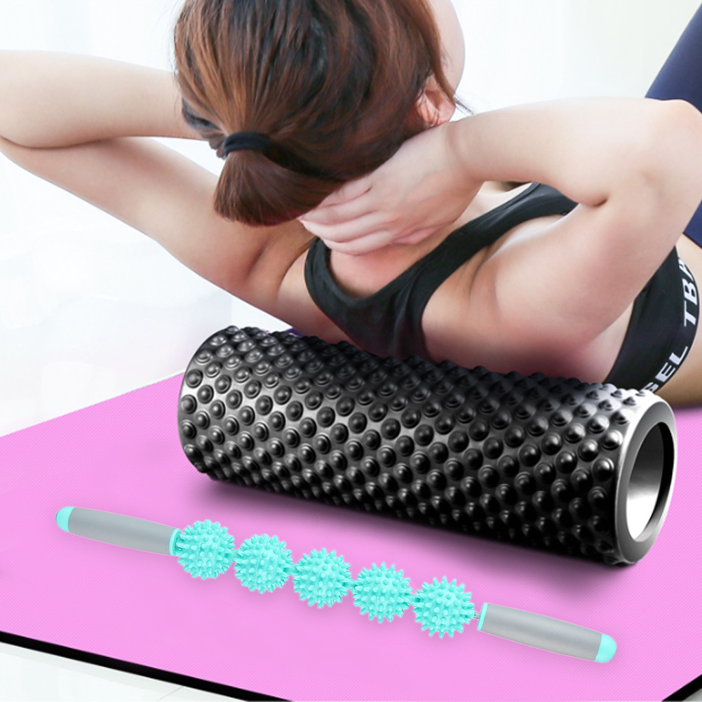 Cocosity Muskelroller, Yoga-Stick, Stachelball-Stick, Faszien-Stick, Muskelmassage-Roller