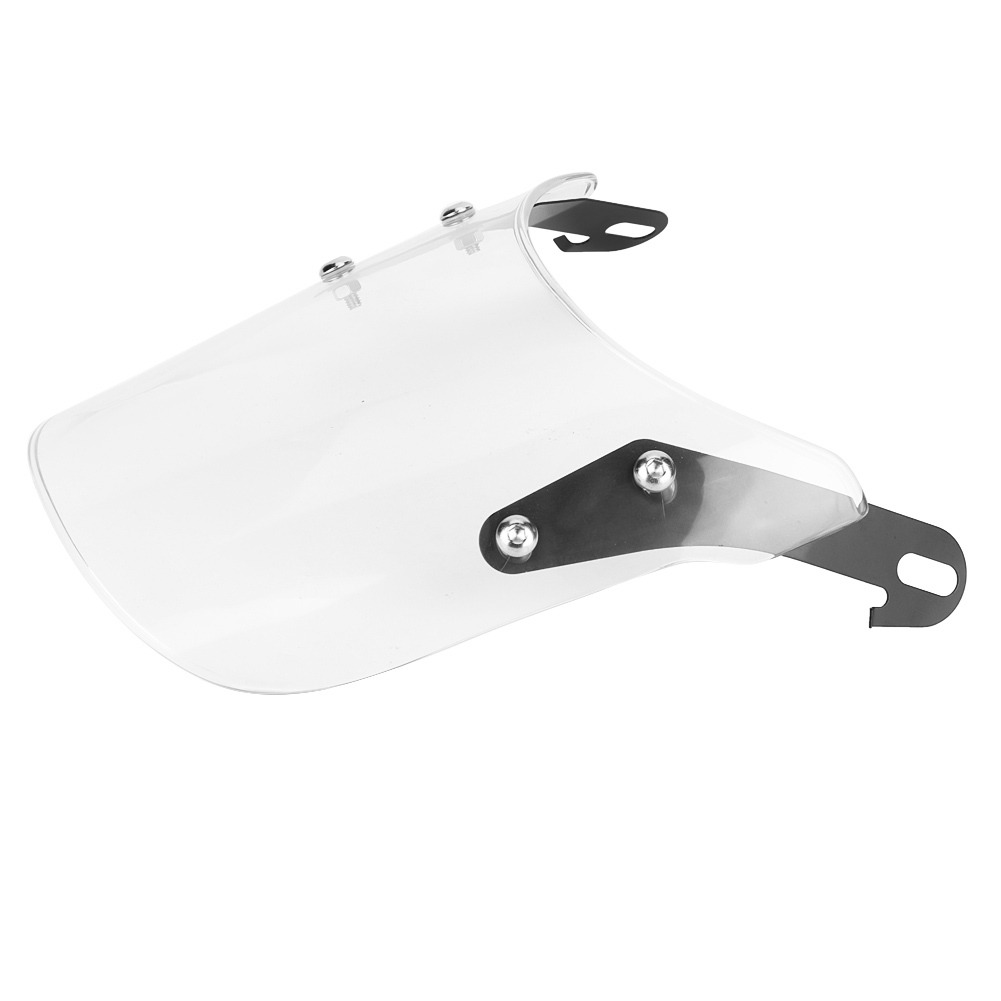 Čelné sklo, Čelné sklo na motocykel, Modifikované čelné sklo na motocykel, Veterný deflektor na motocykel, Čelné sklo